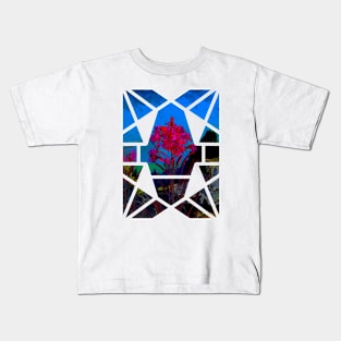 Pink geometric flower Kids T-Shirt